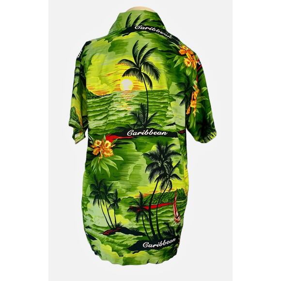 Rimas Beachwear Men’s Tropical‎ Hawaiian Short Sleeve Button Down Shirt Sz Med - Picture 3 of 9